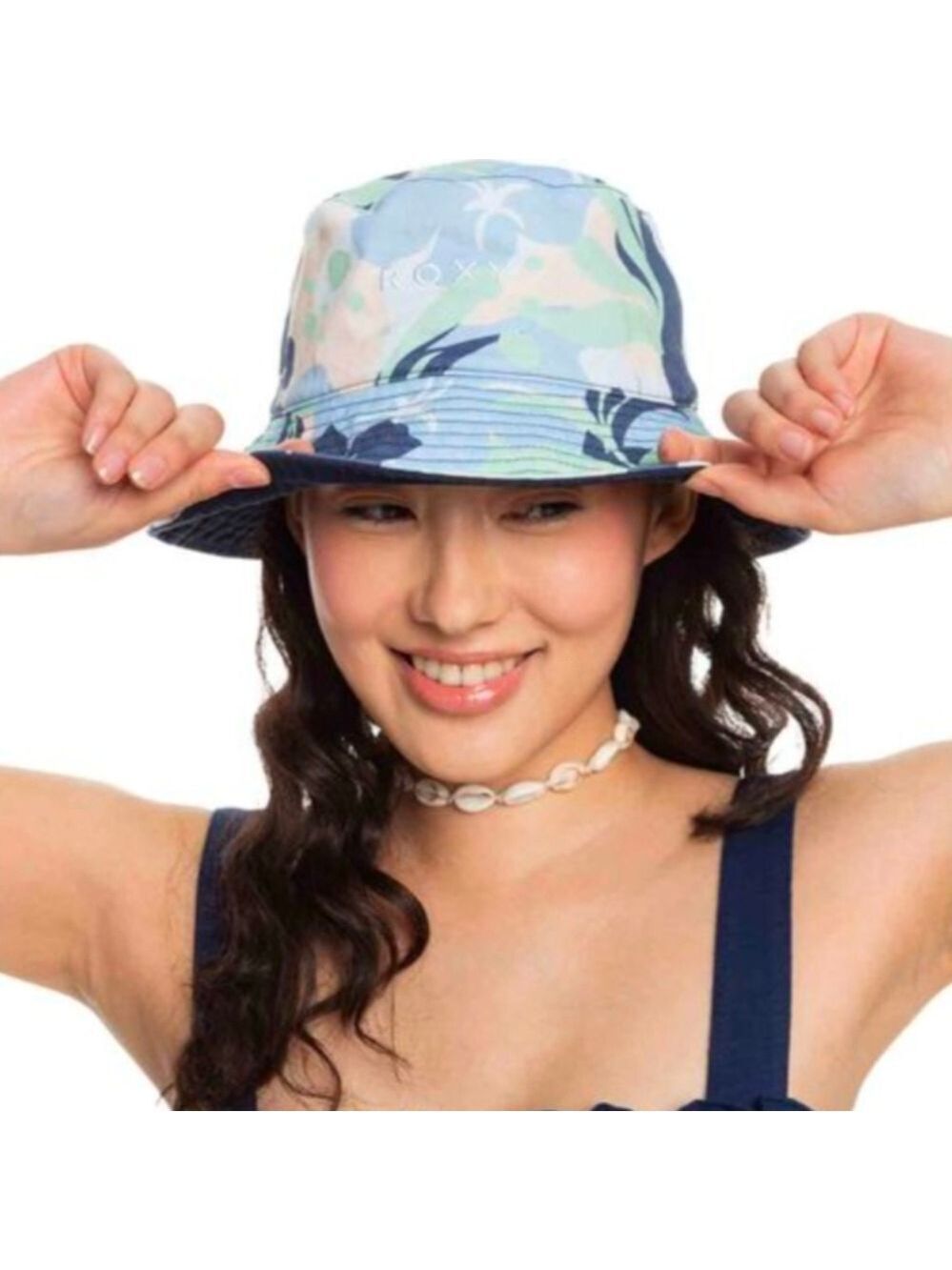 ROXY Jasmine Paradise Reversible Bucket Hat Size S/M